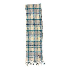 Cashmere Plaid Scarf By Charter Club Blue Tan Cream Warm Cozy Soft